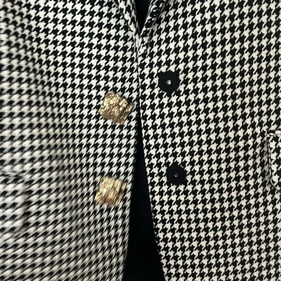 NWOT SELF-PORTRAIT HOUNDSTOOTH Cotton Jacket, US 8 - Picture 3 of 15